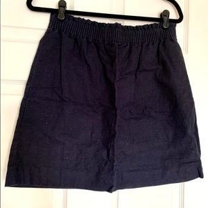 Navy J. Crew Factory linen skirt